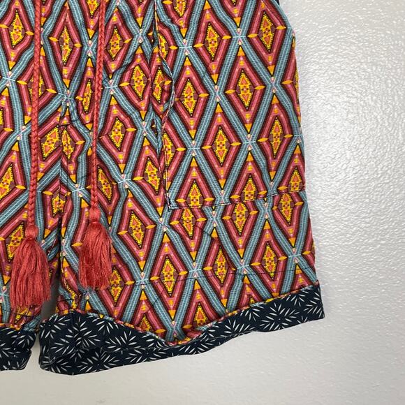 Sundance Kalini Shorts Womens S/M Mixed Print Multi Cuffed Boho Pockets Tassel - Picture 7 of 9